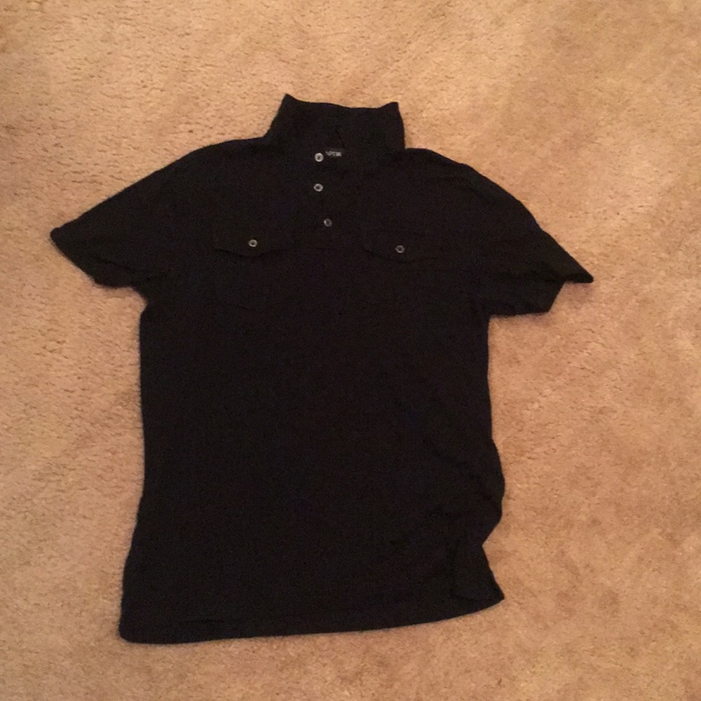 Black shirt button down